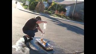 2 Liter Bottle Water Air Rocket Launcher Complete set up with air pump and Launch Pad [upl. by Verneuil]