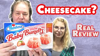 Hostess Strawberry CHEESECAKE Baby Bundts  REAL Review [upl. by Nnel847]