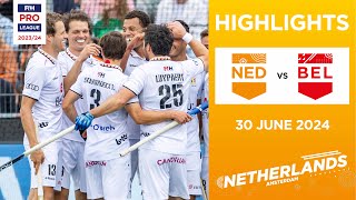 FIH Hockey Pro League 202324 Highlights  Netherlands vs Belgium M  Match 2 [upl. by Isyad]