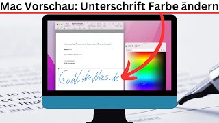 Mac Vorschau ✍🏻 Unterschrift Farbe ändern 🌈 so einfach gehts [upl. by Lamoree847]