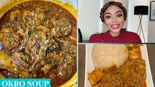 How To Cook Okro Soup  Nigerian Okro Recipe  Okra soup [upl. by Hajidahk]