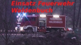 PKW landet im Bach Einsatz Feuerwehr Waldenbuch  Car in the creek  fire brigade Waldenbuch [upl. by Uahc]