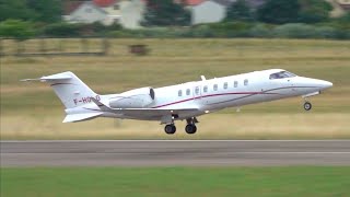 RARE Bombardier Learjet 75  FHGLG  Startup and Takeoff at Nancy Essey airport  Luxury [upl. by Aeneg762]