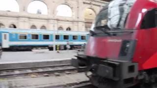 OBB RAILJET BUSINESS CLASS TRAIN TRIP VIENNA TO BUDAPESTKELETI STATION [upl. by Erdnaet645]