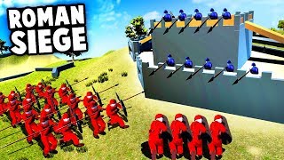 Epic ROMAN Castle SIEGE Throwing SPEARS and Defending the FORT Ravenfield Best Mods [upl. by Croix482]