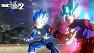 NEW animated SSBK Goku amp SSBE Vegeta Duo Character Combo amp Skills  Dragon Ball Xenoverse 2 [upl. by Yralam]