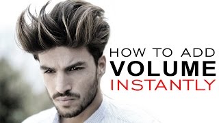 HOW TO ADD VOLUME TO YOUR HAIR  Mens Hairstyle Tutorial  ALEX COSTA [upl. by Ynogoham]