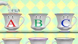 Alphabet Teapot amp Teacups  Learn ABCs [upl. by Eastlake]