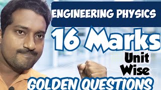 Engineering Physics16 MarksImportant QuestionsPH3151PH3152Golden QuestionsVincent Maths [upl. by Llebyram390]