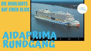 AIDAprima Rundgang mit allen Highlights amp Neuheiten ✅ [upl. by Devora]