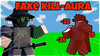 How To Troll Anyone With FAKE KILL AURA  Roblox Bedwars [upl. by Enihpets857]