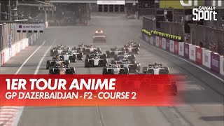 Beaucoup dattaque dans le premier tour en F2  GP dAzerbaïdjan [upl. by Nnylecoj]