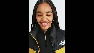 THE NORTH FACE 1996 Retro Nuptse Padded Down Jacket Shiny Amber Green TNF Black Women  Zalando [upl. by Assiluj738]