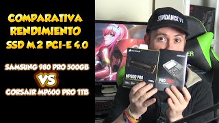 COMPARATIVA SAMSUNG 980 PRO VS CORSAIR MP600 PRO  TEST DE RENDIMIENTO Y TEMPERATURAS 😍 [upl. by Atoiganap]