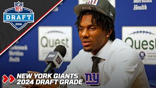 New York Giants 2024 Draft Grade  PFF [upl. by Annairt]