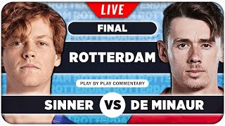 SINNER vs DE MINAUR • ATP Rotterdam 2024 Final • LIVE Tennis PlaybyPlay Stream [upl. by Saks]