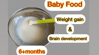 Baby food  Weight gain amp brain development food for 6 months  6 months baby food  poha porridge [upl. by Obe]