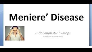 ENT Meniere Disease Part 1 Menieres Endolymphatic Hydrops What is Cause Aetiology reason why ear [upl. by Siurad]