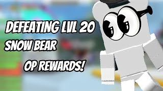 Defeating LVL 20 Snow Bear SO MANY SNOW FLAKES [upl. by Sasnak]