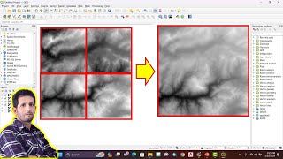 QGIS  Merge the raster datasets fusionner raster QGIS Mosaic raster dataset QGIS [upl. by Lyon59]