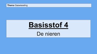 Havo 5  Gaswisseling en uitscheiding  Basisstof 4 De nieren [upl. by Cullin558]