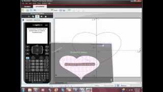 TiNspire CAS CX Graphing Heart Equation [upl. by Antonella546]