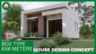 BOX TYPE MINIMALIST HOUSE DESIGN IDEA 6X6 METERS [upl. by Retsehc]