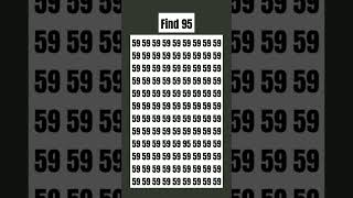 Mind test Find tha 95 mathsgame shorts viralvideos trending [upl. by Ngo655]