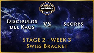 SMITE 2 Founders Series  Stage 2 Swiss  EMEA Week 3  Discipulos del Kaos vs Scorps [upl. by Klemperer270]