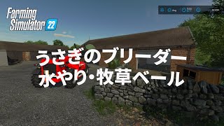 Court Farm 2 うさぎのブリーダーになります！貧乏農場、最小限の農機具で牧草のベールを作るよ！！ Farming Simulator 22 PS5 [upl. by Ainezey693]