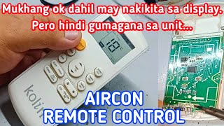 HOW TO CHECK AND REPAIR AIRCON REMOTE CONTROL  KOLIN  TAGALOG [upl. by Garceau]