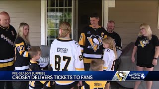 Sidney Crosby delivers season tickets to Pittsburgh Penguins fans [upl. by Alik]