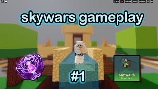 SkyWars Gameplay In roblox bedwars [upl. by Nahtanhoj]