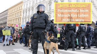 Polizeischutz für den Marsch fürs Leben 2020 in Wien [upl. by Attayek]