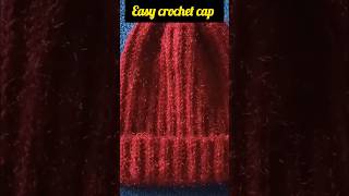 Easy crochet cap beautifulred cap for women easy pattern diyprojects trendingshorts [upl. by Nwahsirhc]