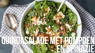 RECEPT Quinoasalade met pompoen en spinazie  OhMyFoodness [upl. by Bez]