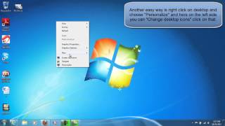 HOW TO DISPLAY MY COMPUTER ICON ON THE DESKTOP IN WINDOWS 7 [upl. by Brandon]