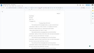 Formatting a paper in MLA using Google Docs 2023 [upl. by Mloclam]