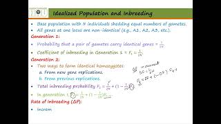 Inbreeding Lecture 10 Part1 [upl. by Annirtak647]