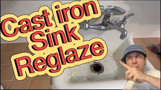 How we reglaze a cast iron sink for the 1910’s [upl. by Burkley]