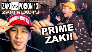 𝐙𝐚𝐤𝐢 𝐑𝐞𝐚𝐜𝐭𝐬  Zaki vs POISON 13  Prime Zaki [upl. by Libyc]