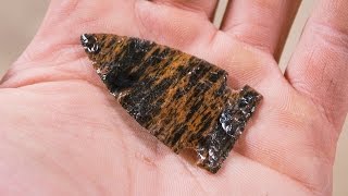 How to Flint Knap an Obsidian Arrowhead [upl. by Rozek]