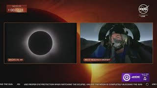 NASA flies jet through solar eclipse totality [upl. by Kiefer]