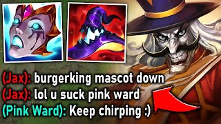 This Jax FLAMES Pink Ward in all chat then immediately regrets it [upl. by Stulin715]