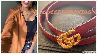 Gucci Unboxing 2021  Gucci Suede Torchon Double G Belt  Paige Alex [upl. by Eirotal397]