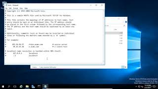 35 The Hosts file in Windows Server 2016 windows microsoft windows10 [upl. by Leontine]