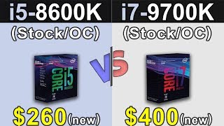 i58600K Vs i79700K  Stock and Overclock  New Games Benchmarks [upl. by Ruthann]