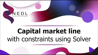 Capital market line with constraints using Solver Excel [upl. by Esnohpla]