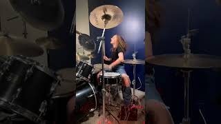 Alice Cooper  School’s Out Drum Cover  Drummer Cam Played Live By Drummer Lauren Young Shorts [upl. by Ayhtnic355]