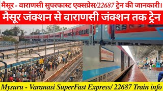 मैसूर से वाराणसी तक ट्रेनHow To Reach Varanasi22687 Train infoTrain Timetable [upl. by Agripina]